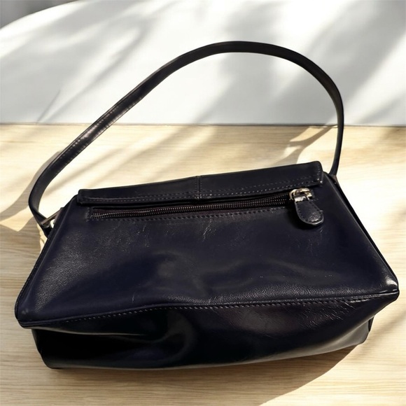 Liz Claiborne Handbags - Liz Claiborne leather Elegant Shoulder Bag 9x6in. Dark Blue